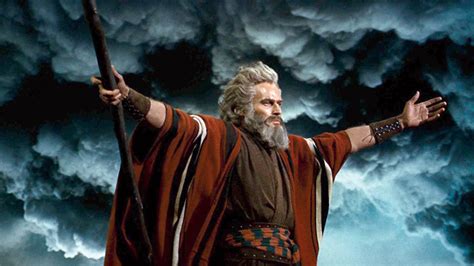 charlton heston as moses parting the red sea